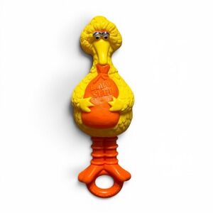 Vintage 1976 Sesame Street Big Bird Rattle Toy Gabriel Muppets Yellow 9 inches